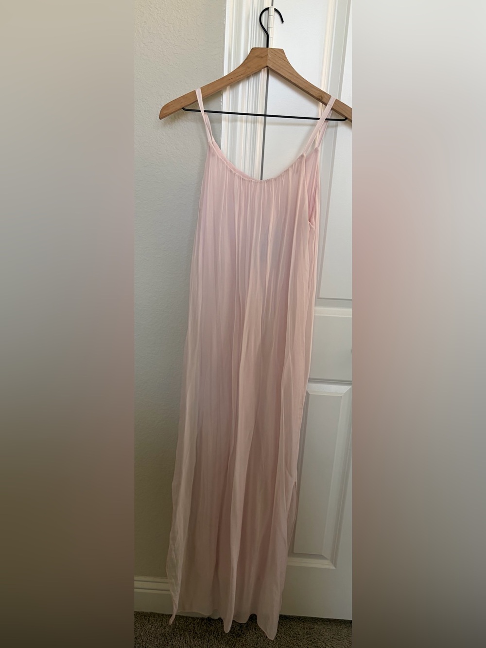 Italian Light Pink Silk Slip Dress